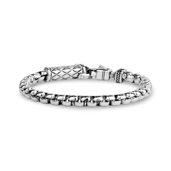 A.R.Z Steel Round Box Link Cremation Bracelet 6mm - ORLY Jewellers