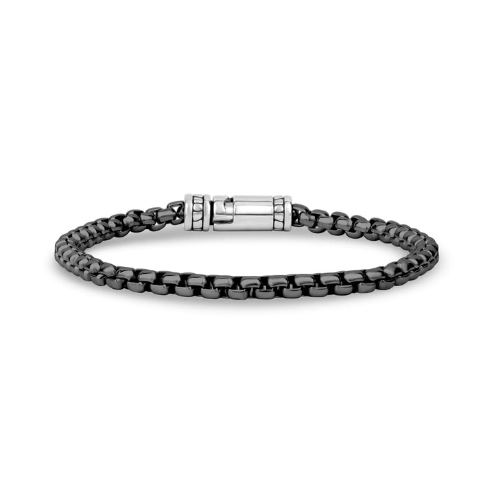 A.R.Z Steel Round Box Link Bracelet (4MM) - ORLY Jewellers Canada