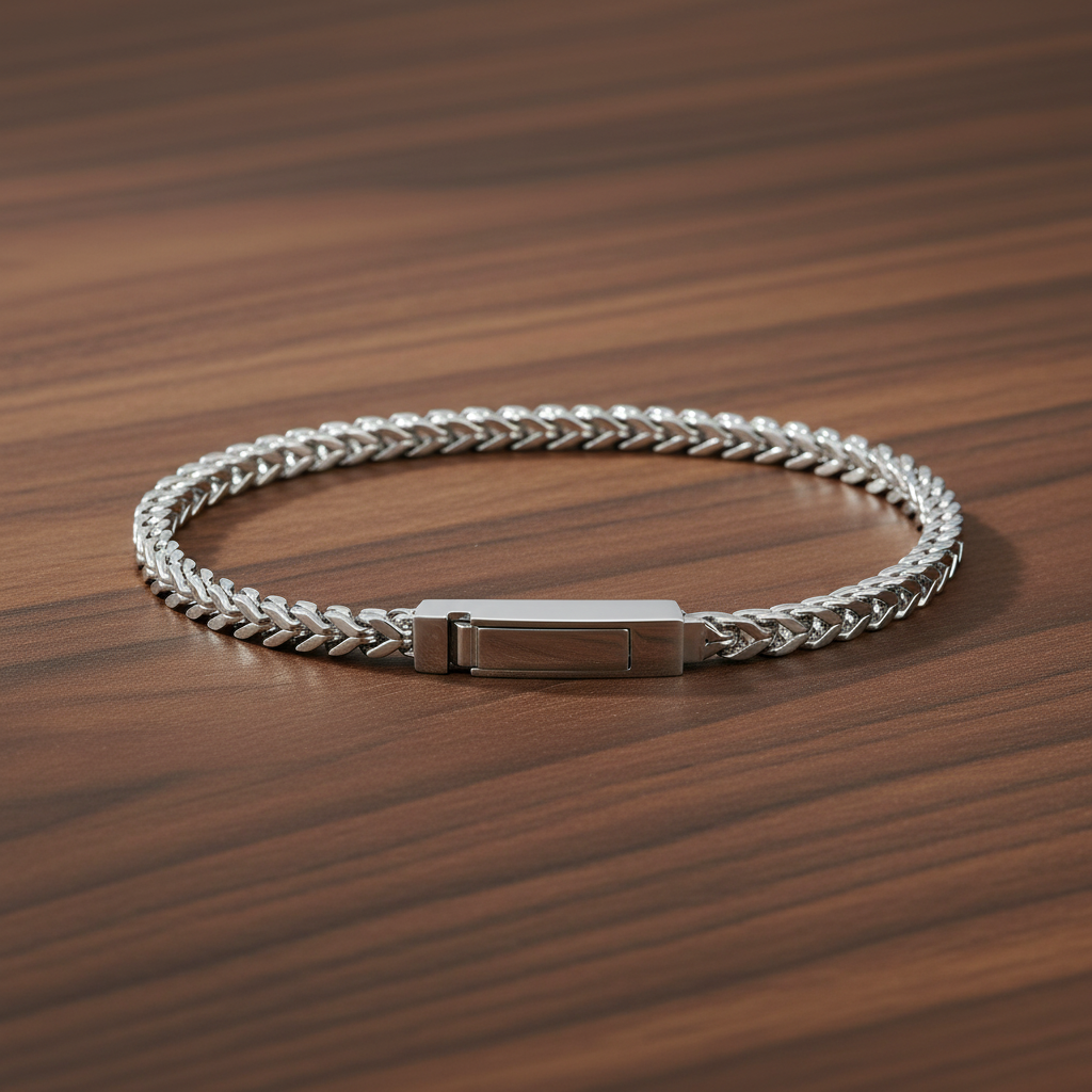 A.R.Z Steel Franco Link Bracelet 3mm