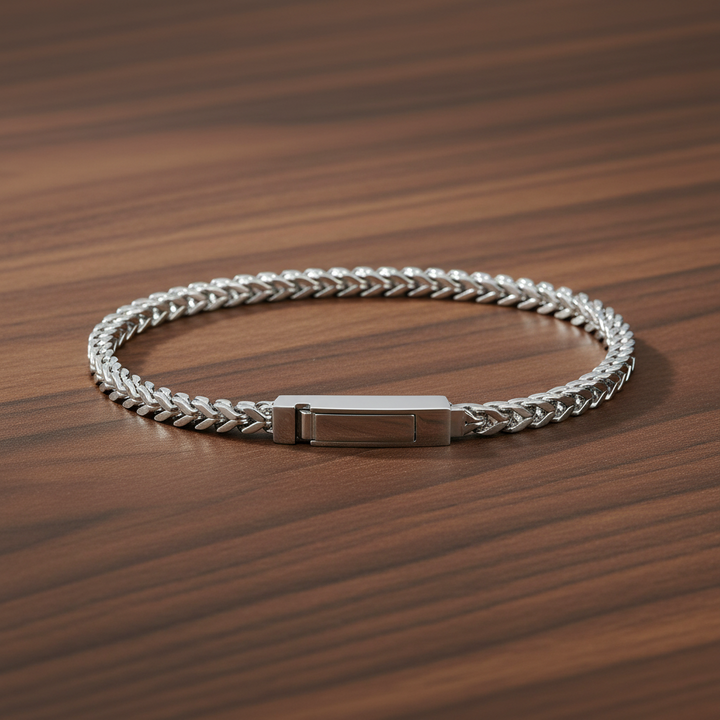 A.R.Z Steel Franco Link Bracelet 3mm