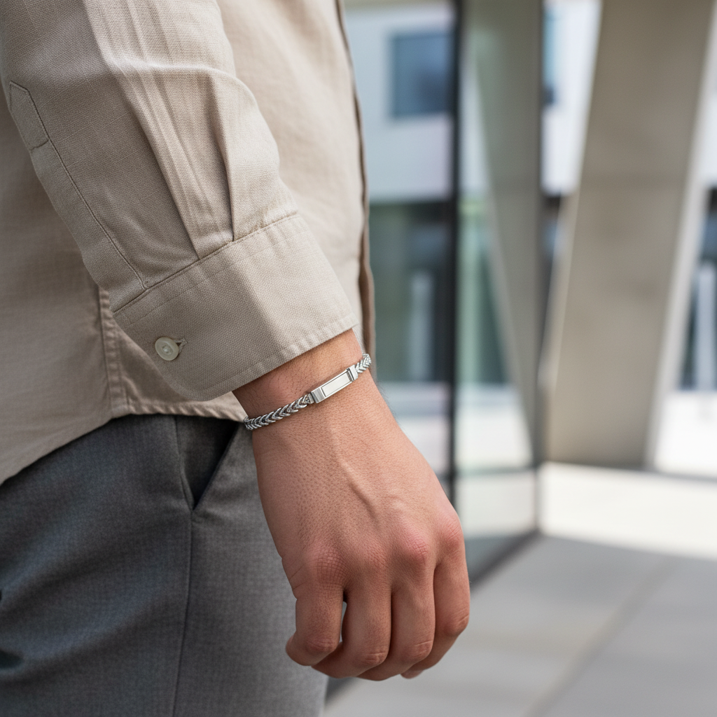 A.R.Z Steel Franco Link Bracelet 3mm