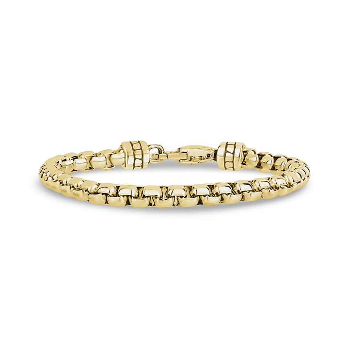 A.R.Z Steel Round Box Link Bracelet 5mm