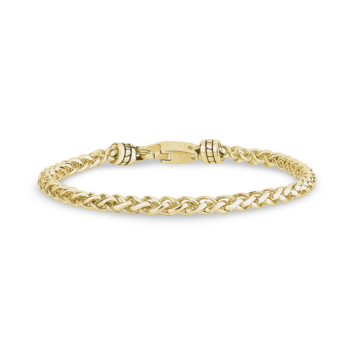 A.R.Z Steel Wheat Chain Link Bracelet 4mm