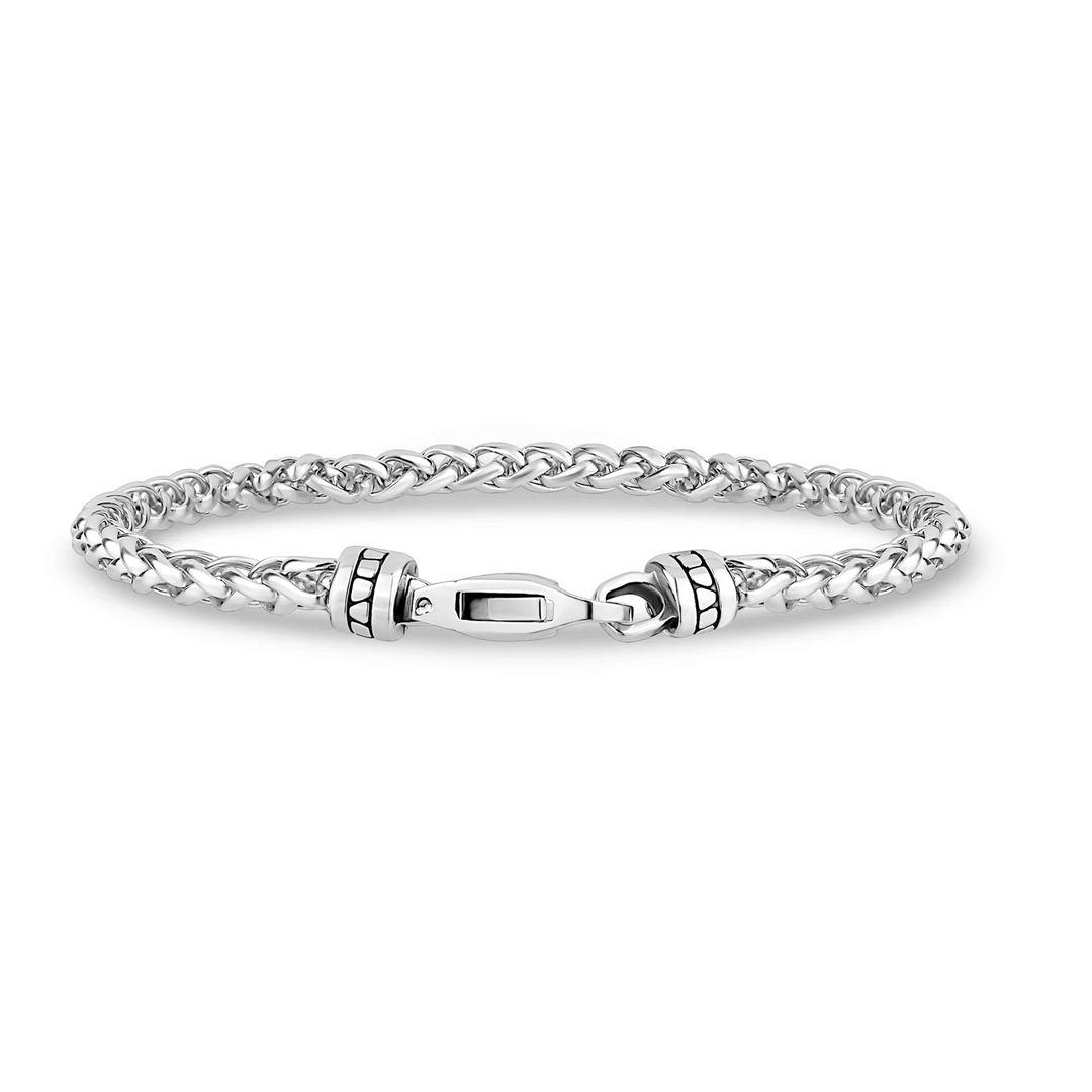 A.R.Z Steel Wheat Chain Link Bracelet 4mm