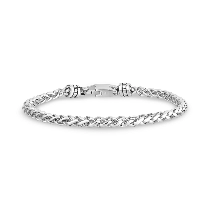 A.R.Z Steel Wheat Chain Link Bracelet 4mm