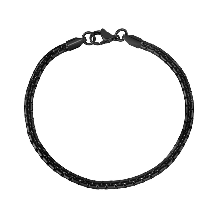 A.R.Z Steel Flat Box Link Bracelet 3.5mm