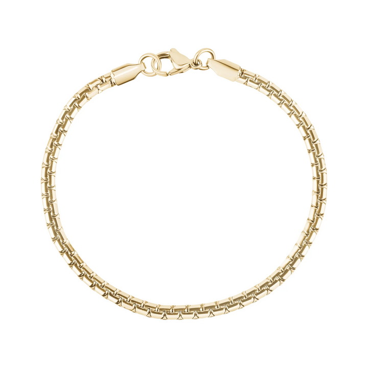 A.R.Z Steel Flat Box Link Bracelet 3.5mm