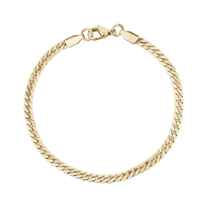 A.R.Z Steel Miami Cuban Link Bracelet 3.8mm