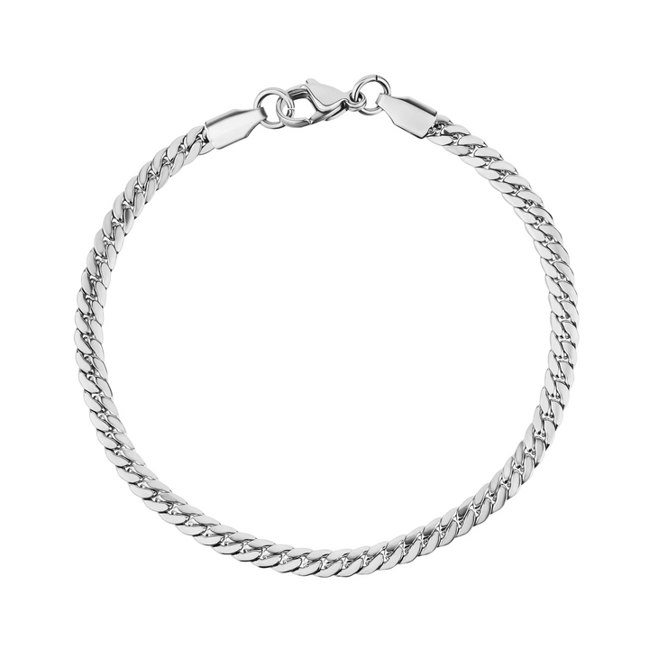 A.R.Z Steel Miami Cuban Link Bracelet 3.8mm