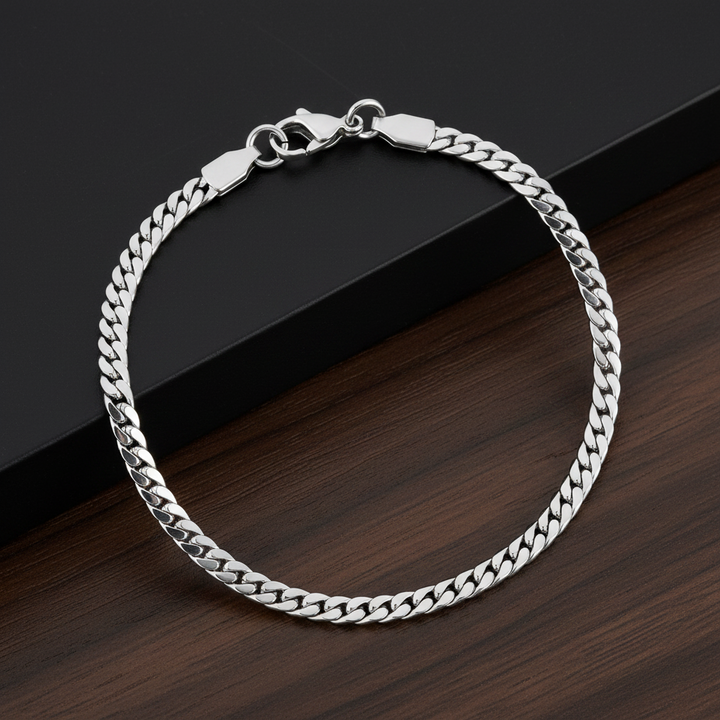 A.R.Z Steel Miami Cuban Link Bracelet 3.8mm
