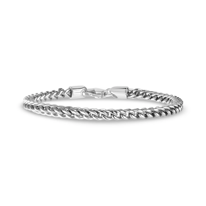 A.R.Z Steel Classic Franco Link Bracelet 4mm