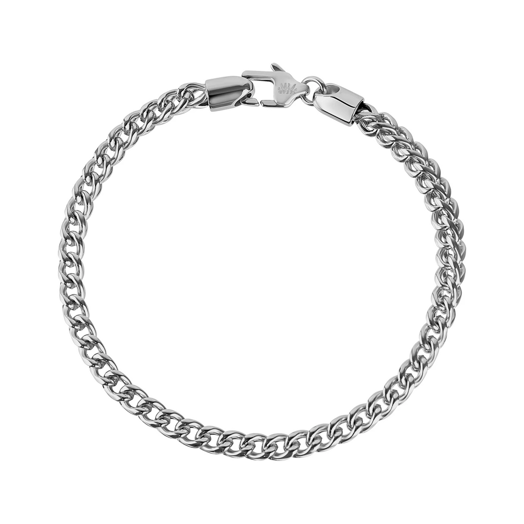 A.R.Z Steel Classic Franco Link Bracelet 4mm