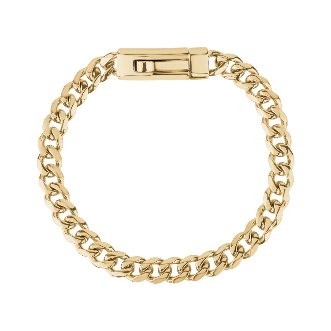 A.R.Z Steel Cuban Link Bracelet 7mm