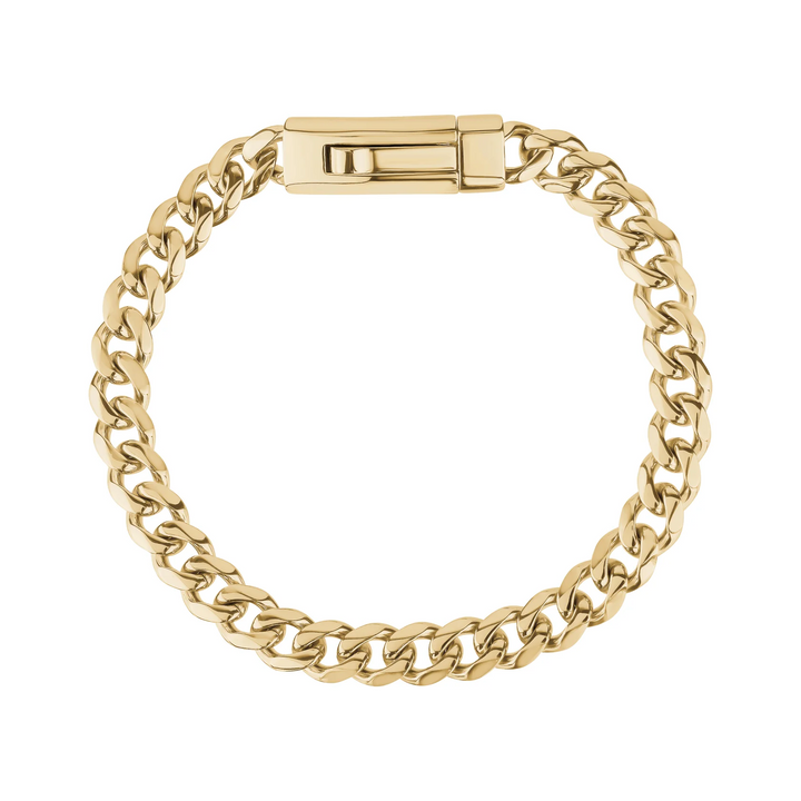 A.R.Z Steel Cuban Link Bracelet 7mm