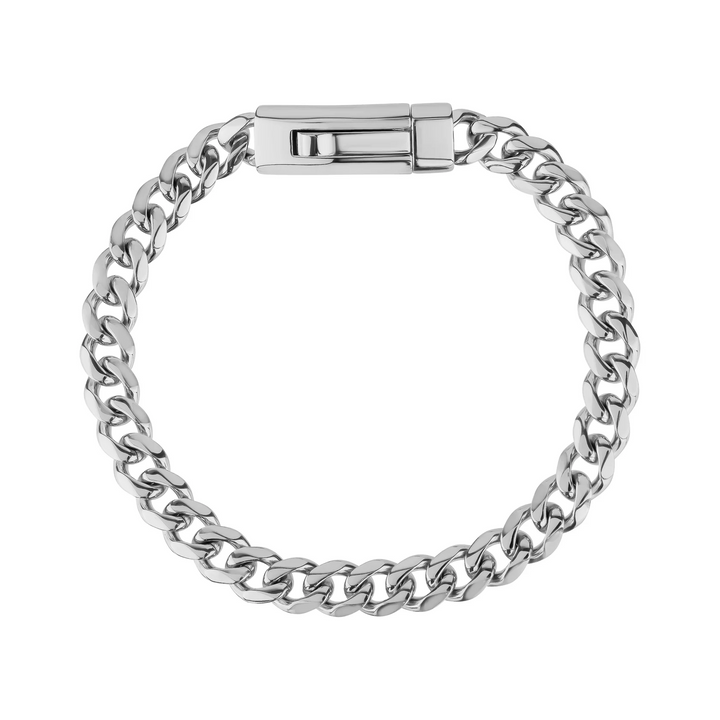 A.R.Z Steel Cuban Link Bracelet 7mm