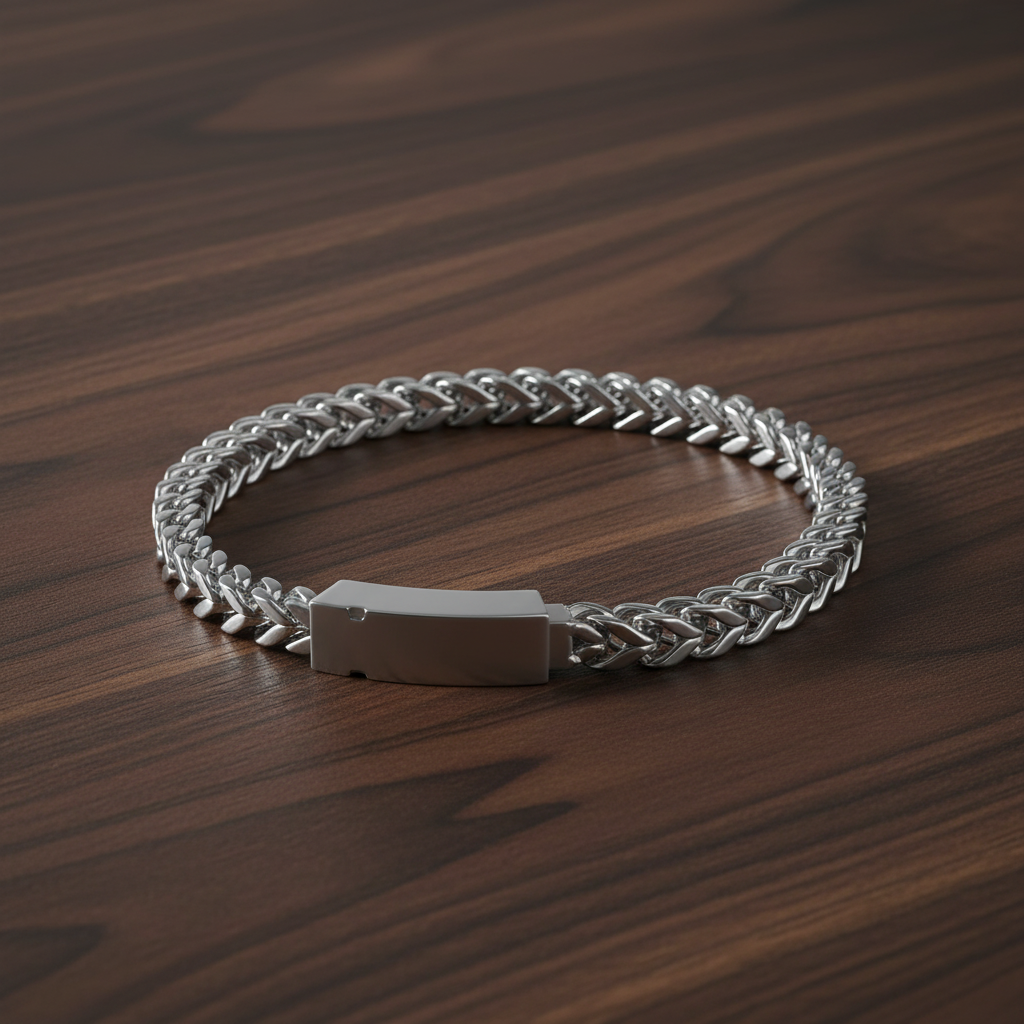 A.R.Z Steel Franco Link Bracelet 5mm