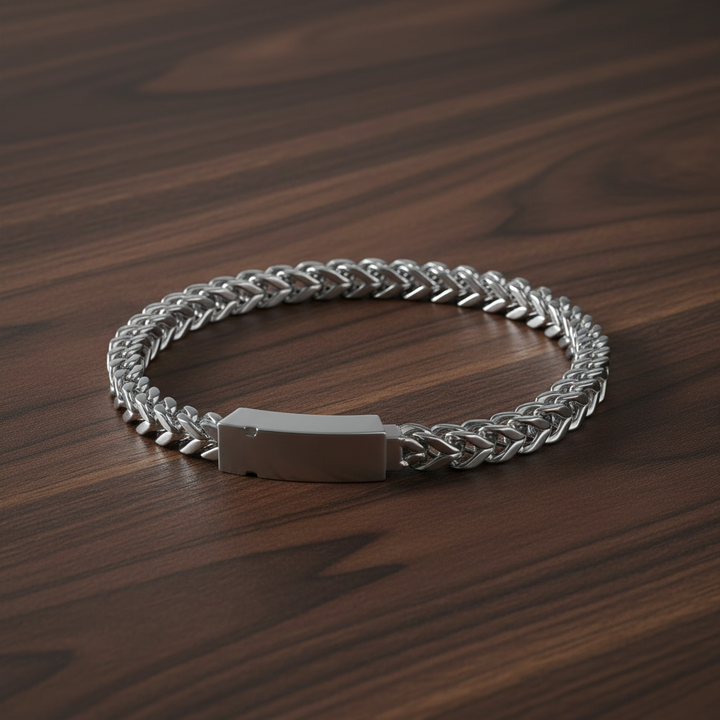 A.R.Z Steel Franco Link Bracelet 5mm