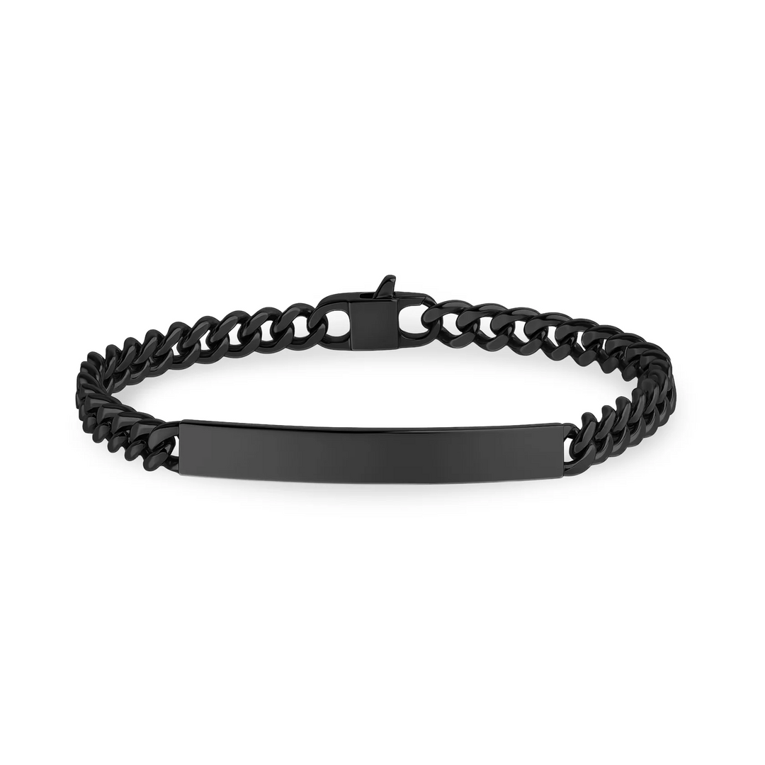 A.R.Z Steel Engravable Cuban Link ID Bracelet 5mm