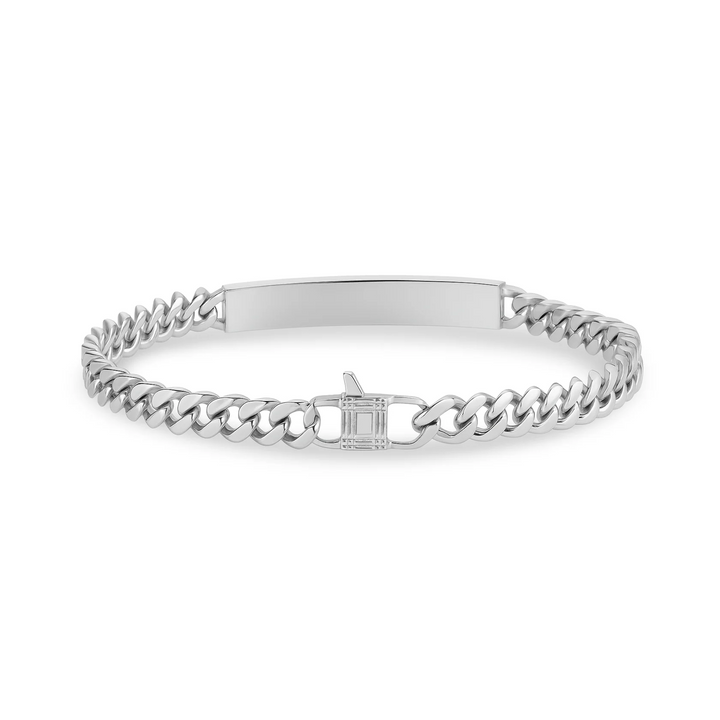 A.R.Z Steel Engravable Cuban Link ID Bracelet 5mm