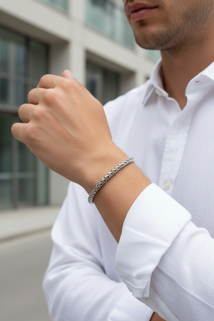 A.R.Z Steel S Link Bracelet 4.5mm