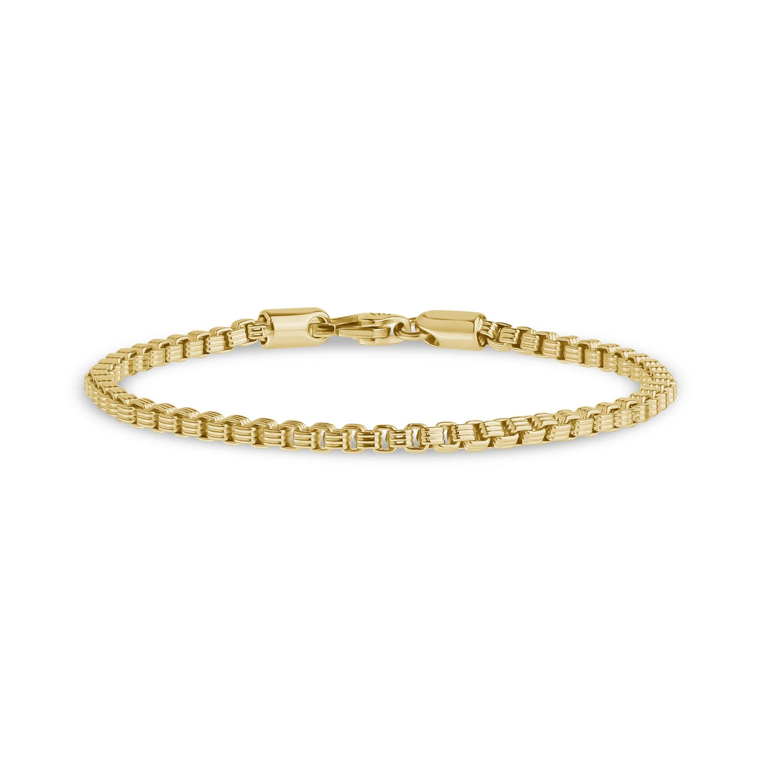 A.R.Z Steel Designed Box Link Bracelet 3mm
