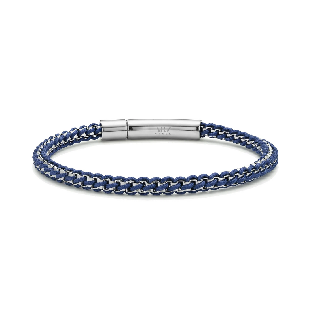 A.R.Z Steel Rope Box Link Bracelet 4mm