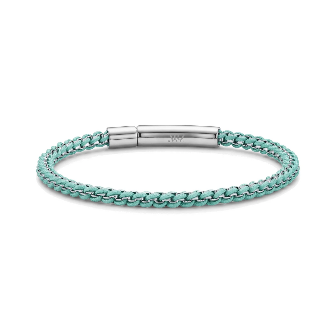 A.R.Z Steel Rope Box Link Bracelet 4mm