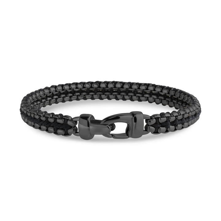A.R.Z Steel Shadow Weave Bracelet 8mm