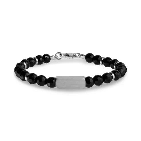 A.R.Z Steel Custom Stone Bead Bracelet 6mm