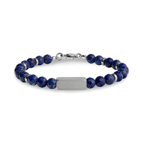 A.R.Z Steel Custom Stone Bead Bracelet 6mm