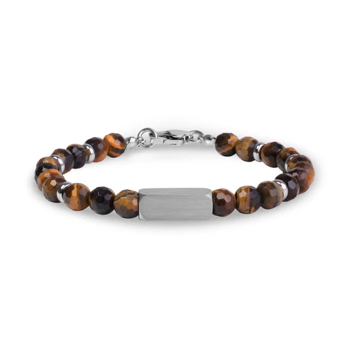 A.R.Z Steel Custom Stone Bead Bracelet 6mm