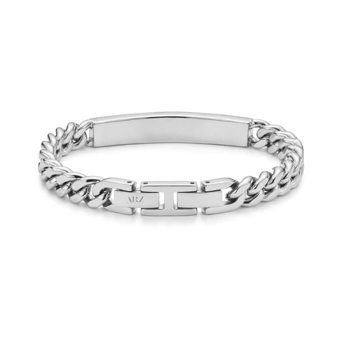 A.R.Z Steel Pyramid ID Link Bracelet 8mm