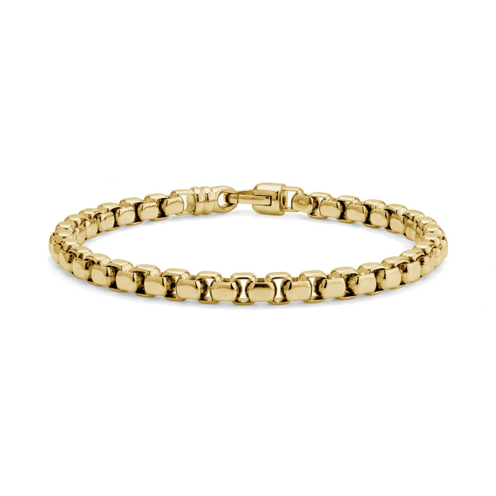 A.R.Z Steel Classic Round Box Link Bracelet 5mm