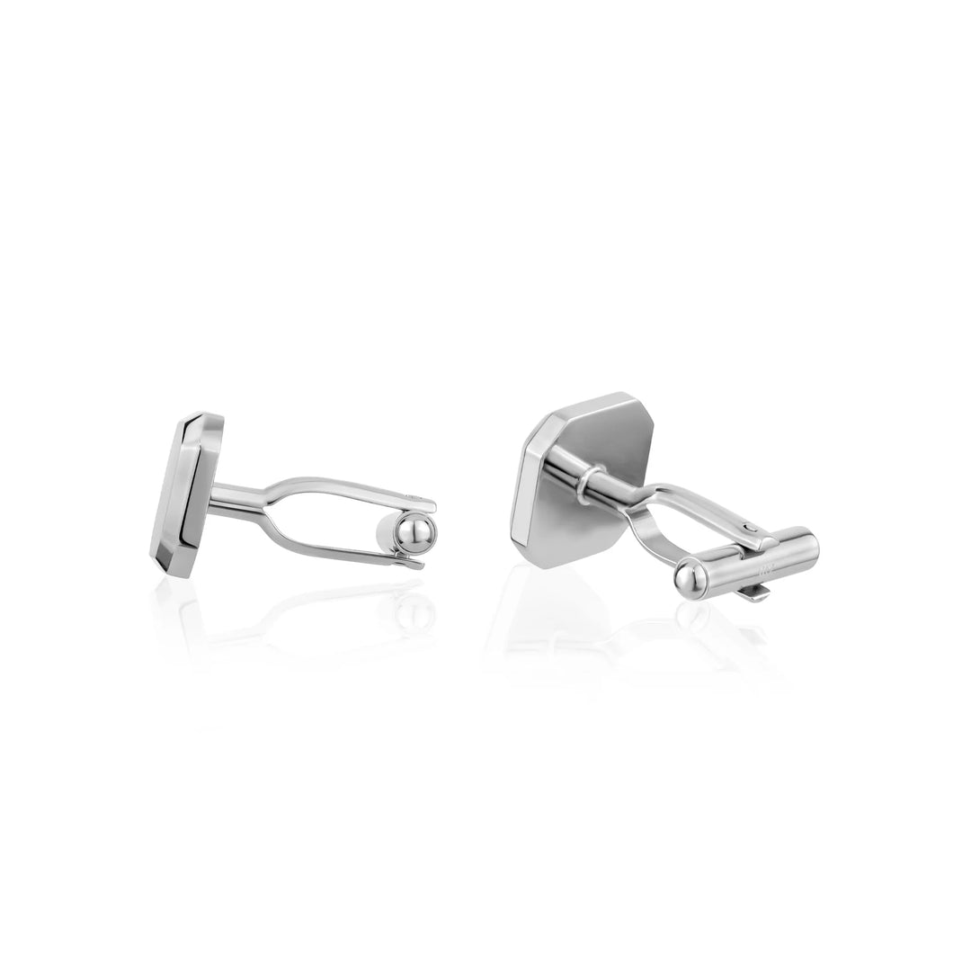 A.R.Z Steel Beveled Edge Cufflinks
