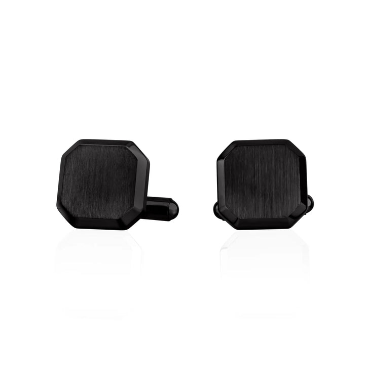 A.R.Z Steel Beveled Edge Cufflinks