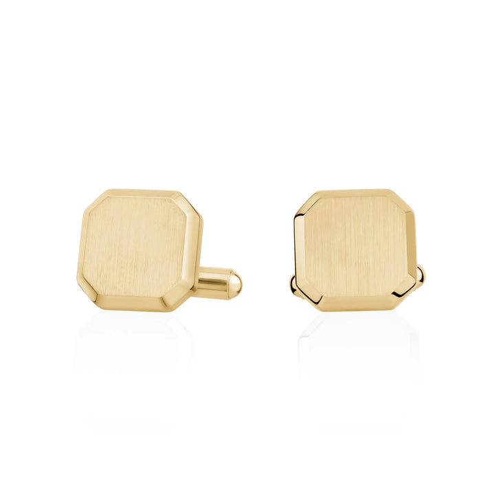 A.R.Z Steel Beveled Edge Cufflinks