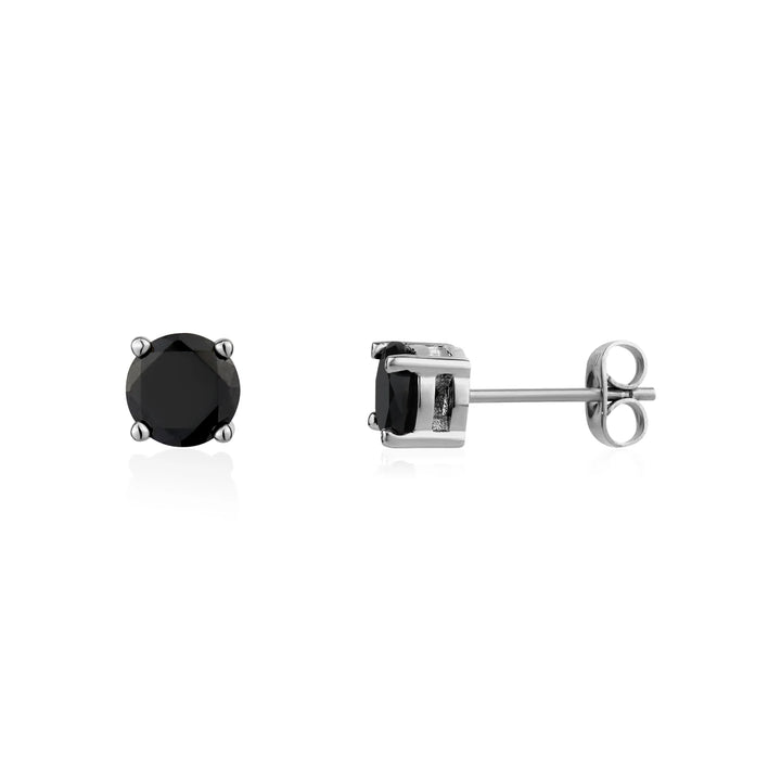 A.R.Z Steel Cubic Zirconia Studs 6.5mm
