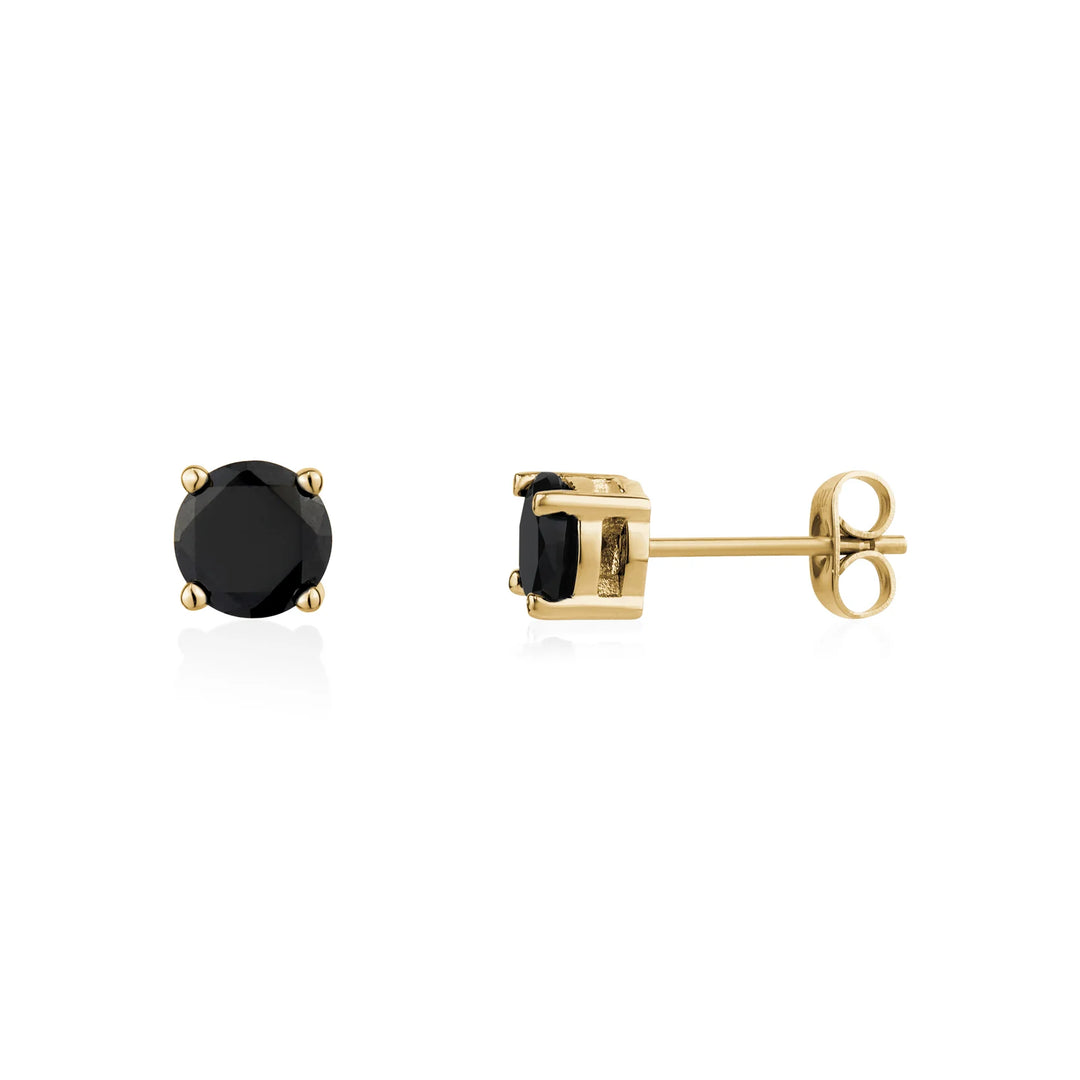 A.R.Z Steel Cubic Zirconia Studs 6.5mm