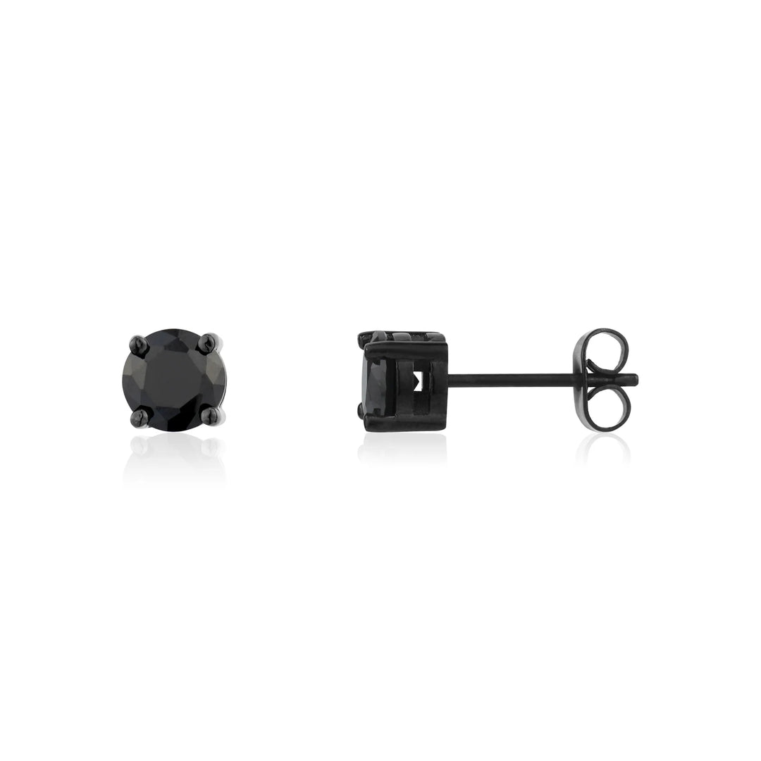 A.R.Z Steel Cubic Zirconia Studs 6.5mm