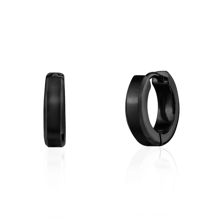 A.R.Z Steel Beveled Edge Clip Earrings