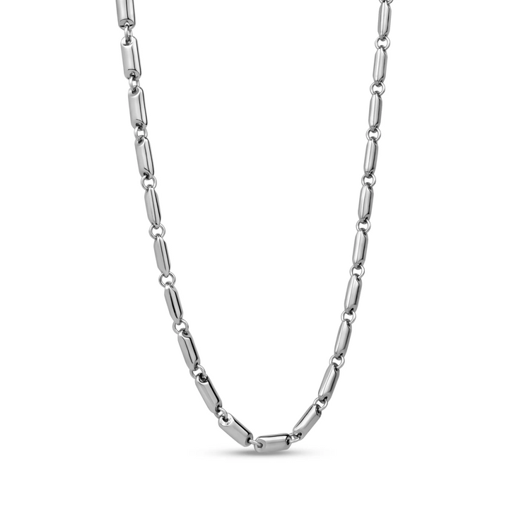 A.R.Z Steel 5mm Solid Link Necklace