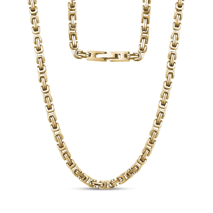 A.R.Z Steel King's Chain Necklace 4mm