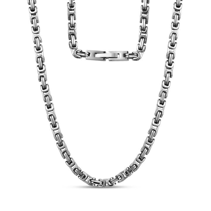 A.R.Z Steel King's Chain Necklace 4mm