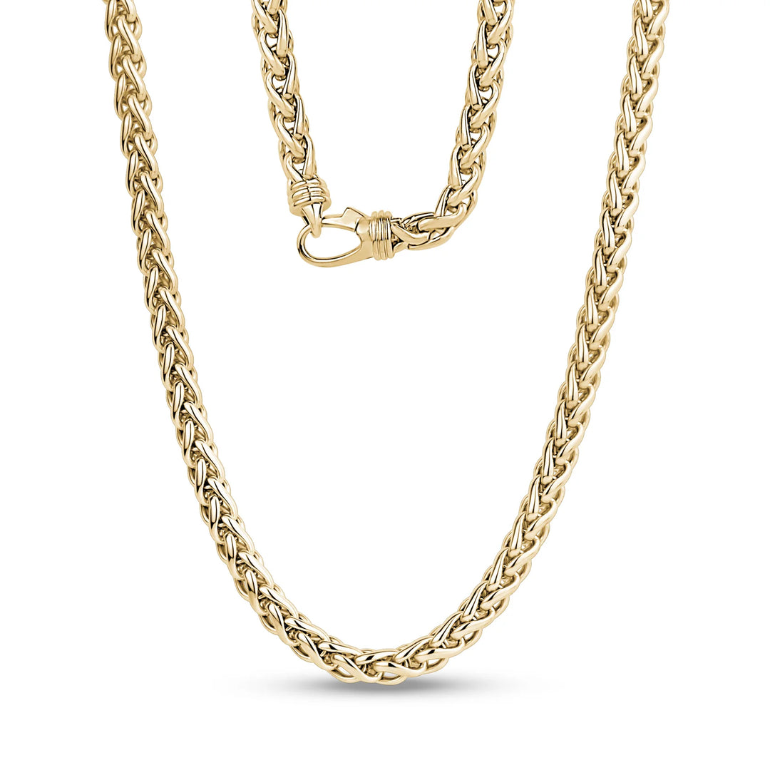 A.R.Z Steel Custom Clasp Wheat Chain 6mm