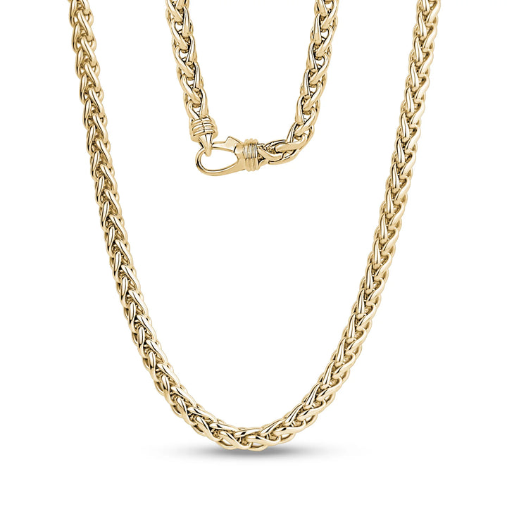 A.R.Z Steel Custom Clasp Wheat Chain 6mm