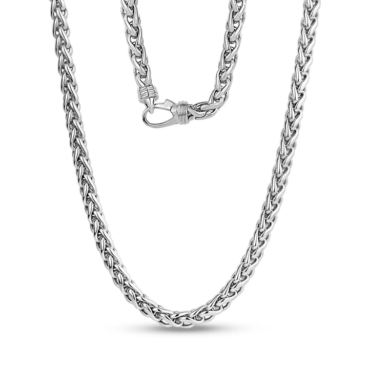A.R.Z Steel Custom Clasp Wheat Chain 6mm