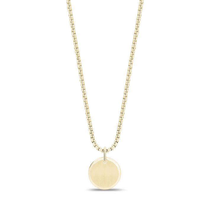 A.R.Z Steel Round Engravable Pendant 16mm