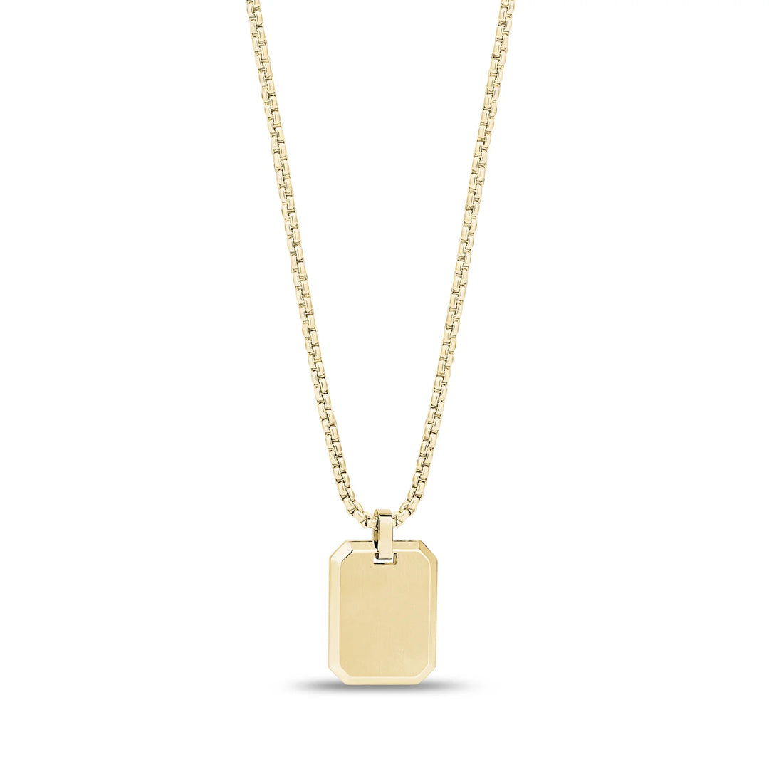 A.R.Z Steel Sleek Engravable Tag Pendant