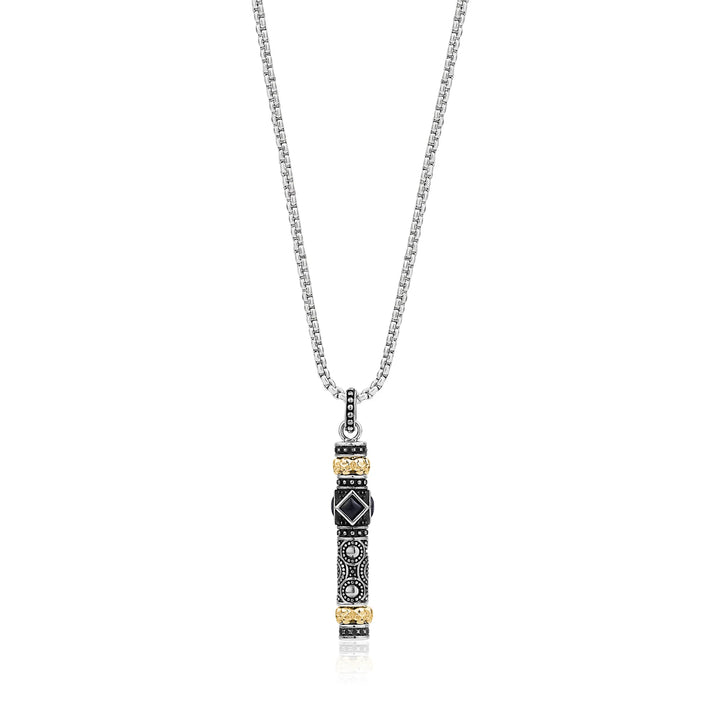 A.R.Z Steel Mini Skull & Stone Ash Pendant
