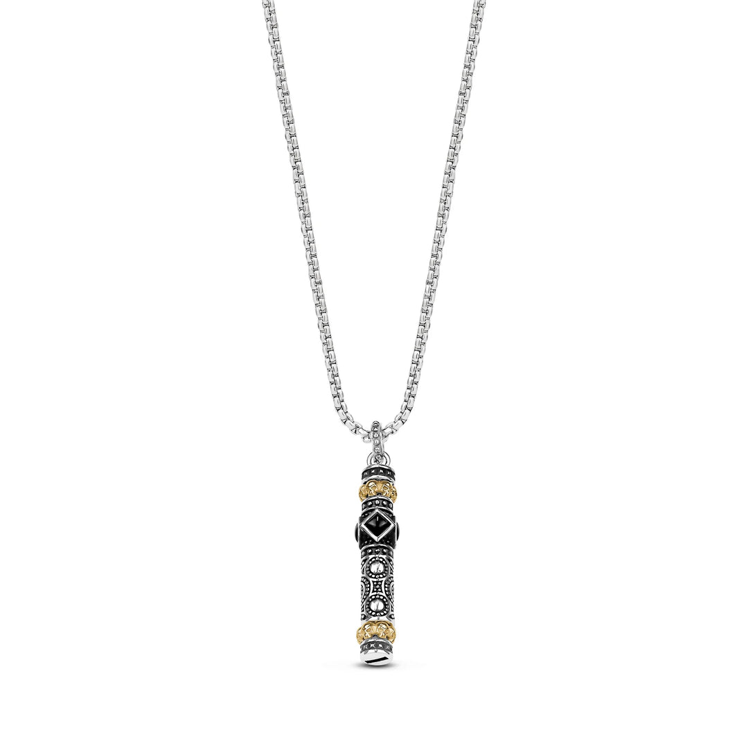 A.R.Z Steel Mini Skull & Stone Ash Pendant